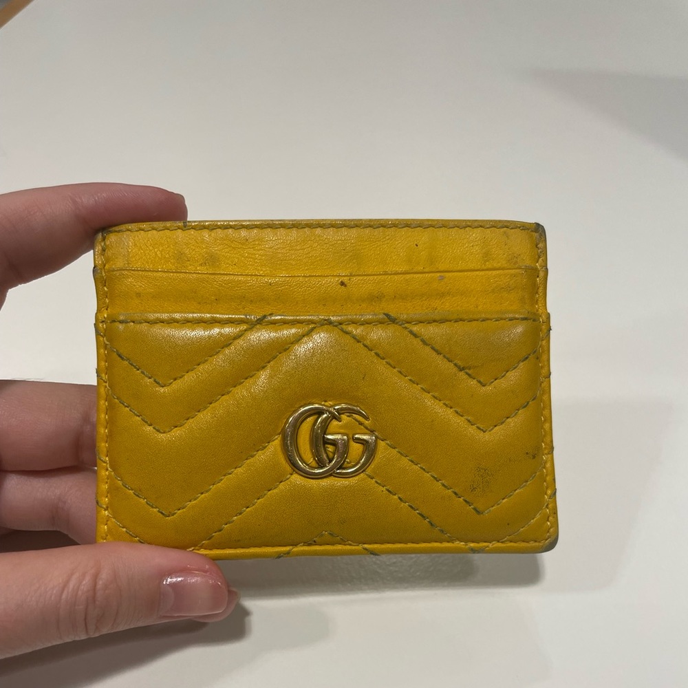 Gucci Calfskin Matelasse Marmont Cardholder